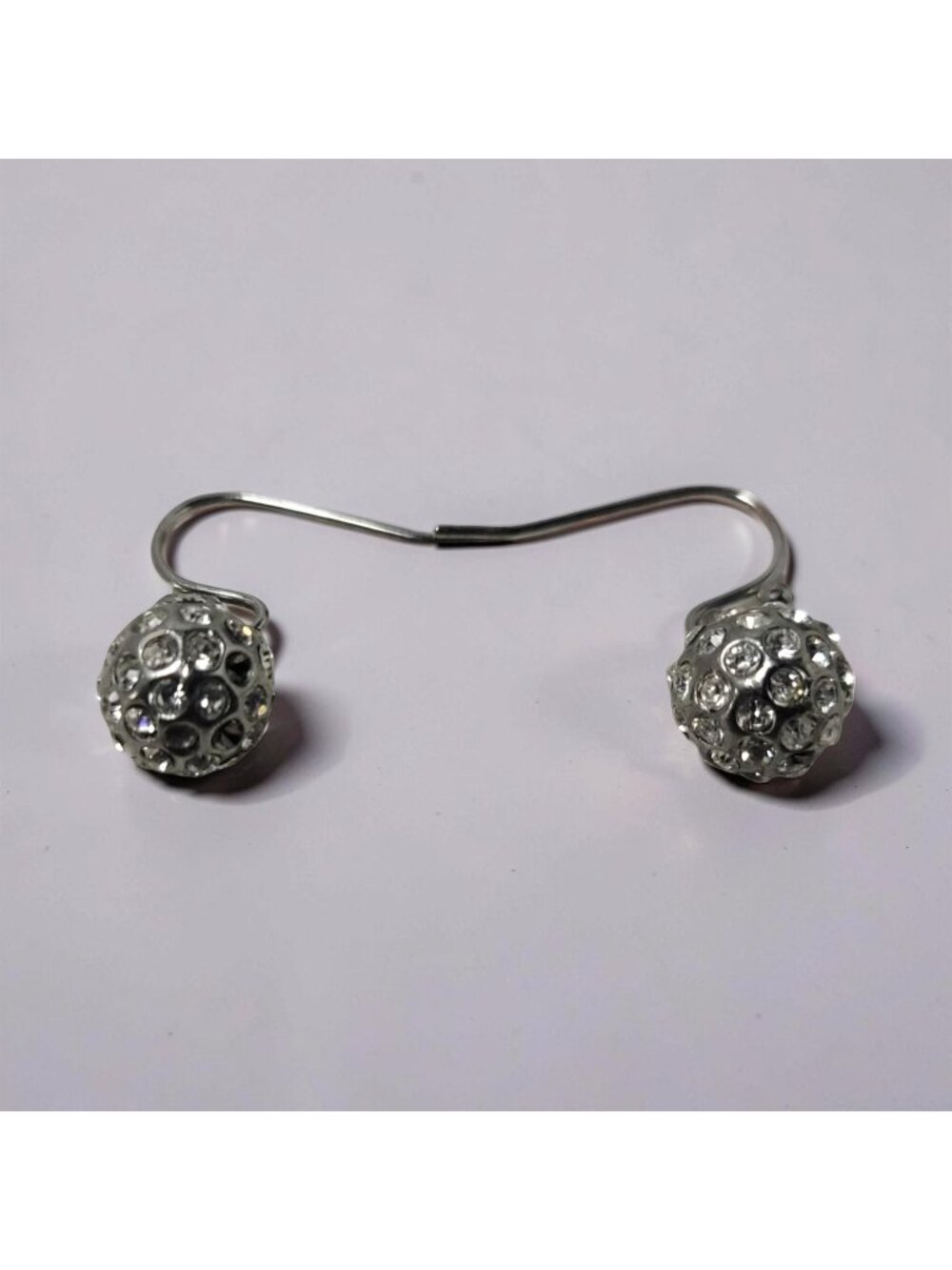 Vintage Small Chrystal Ball Classic Ear Hook Wire Earrings